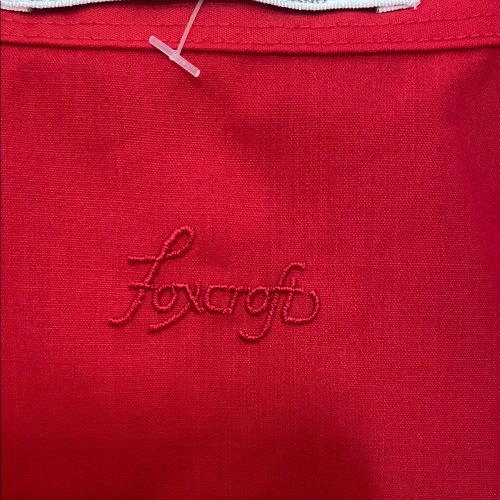 Foxcroft Red Long Sleeve Button Down Shirt with Notched Collar - Picture 2 of 7